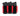 SQB PROTON TRIPLE M4 MAG POUCH INSERT RED