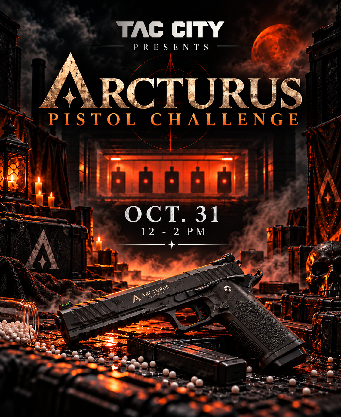 Arcturus Pistol Challenge at Tac City Airsoft, Saturday October 31, 12 to 2 PM