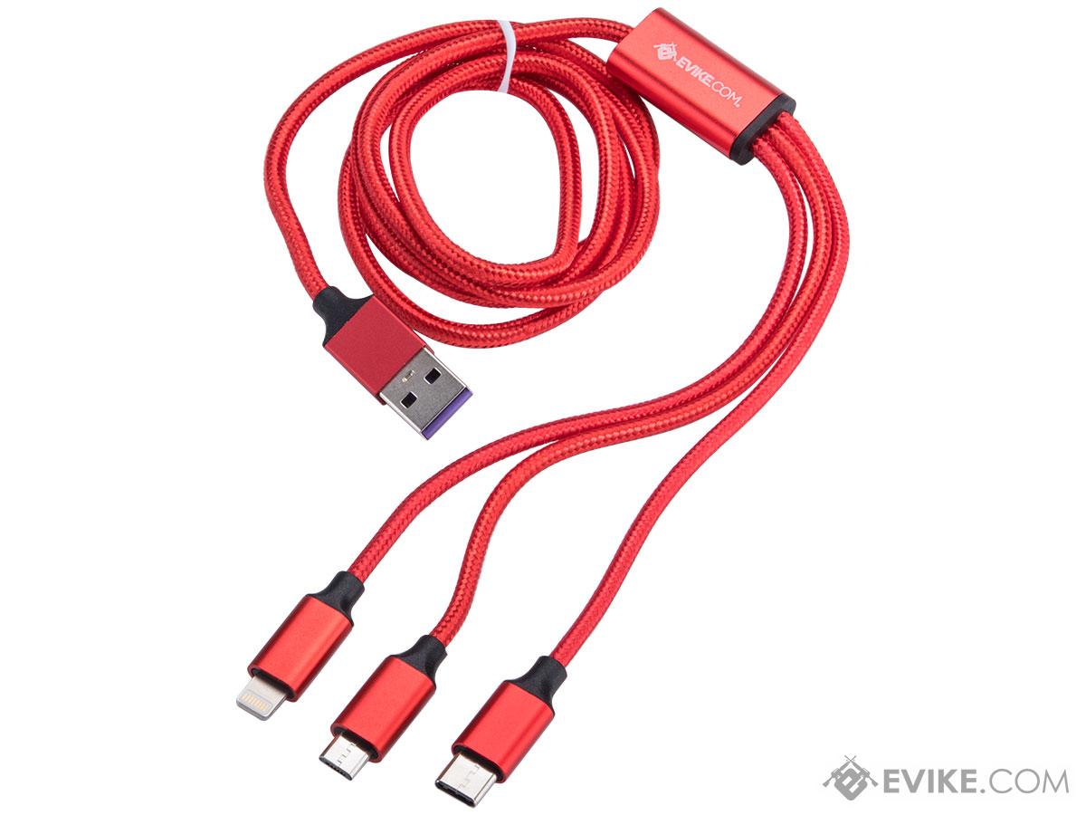 Tri Plug EVIKE TRI PLUG CHARGING CABLE – Tac City Airsoft