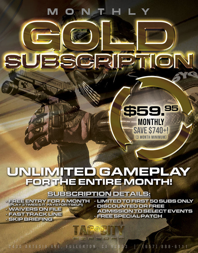 Gold Subscription – Tac City Airsoft