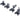 Matrix "Finger" Front and Rear Back Up Iron Sight Set Black